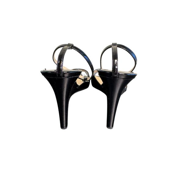 Jimmy Choo NIB Brien Patent Leather Wedge Sandals in Black Size 39.5 - Picture 9 of 11